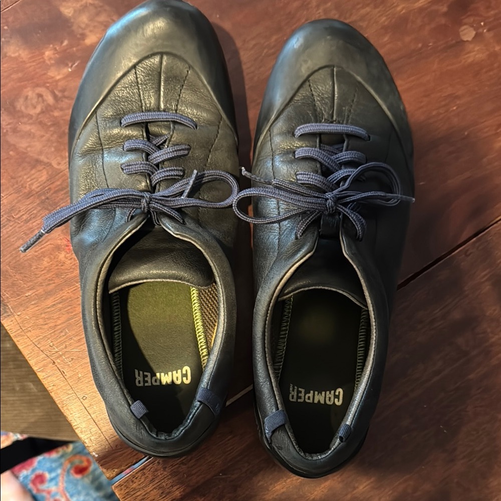 Camper Black Leather Men's Oxfords